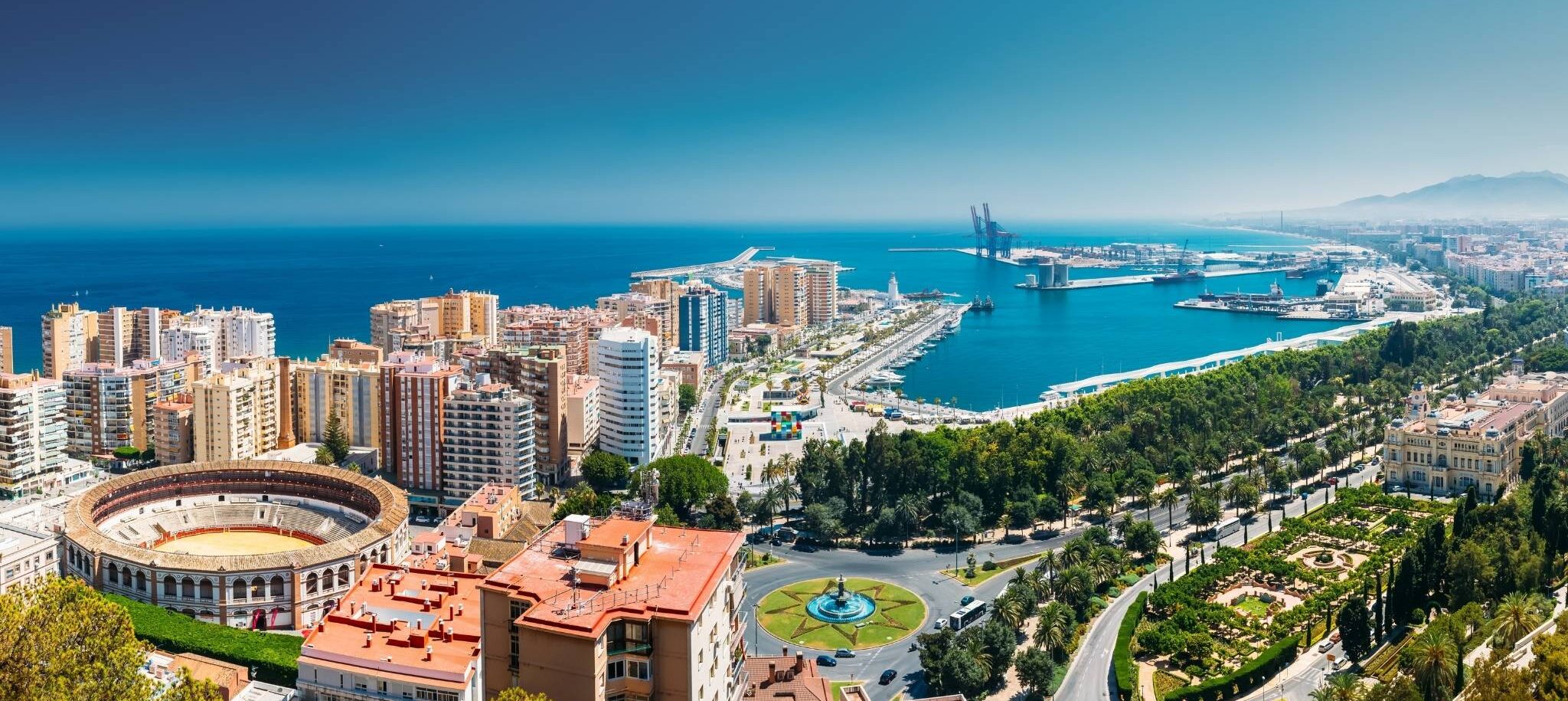 Málaga city panoramic views