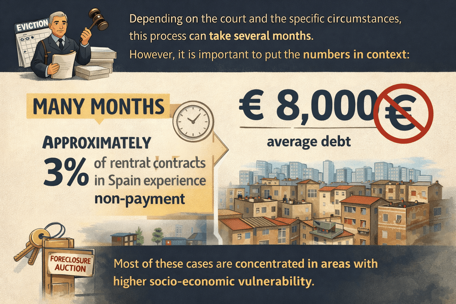 average rental debt spain